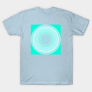 Mint green and gray circles inside each other T-Shirt